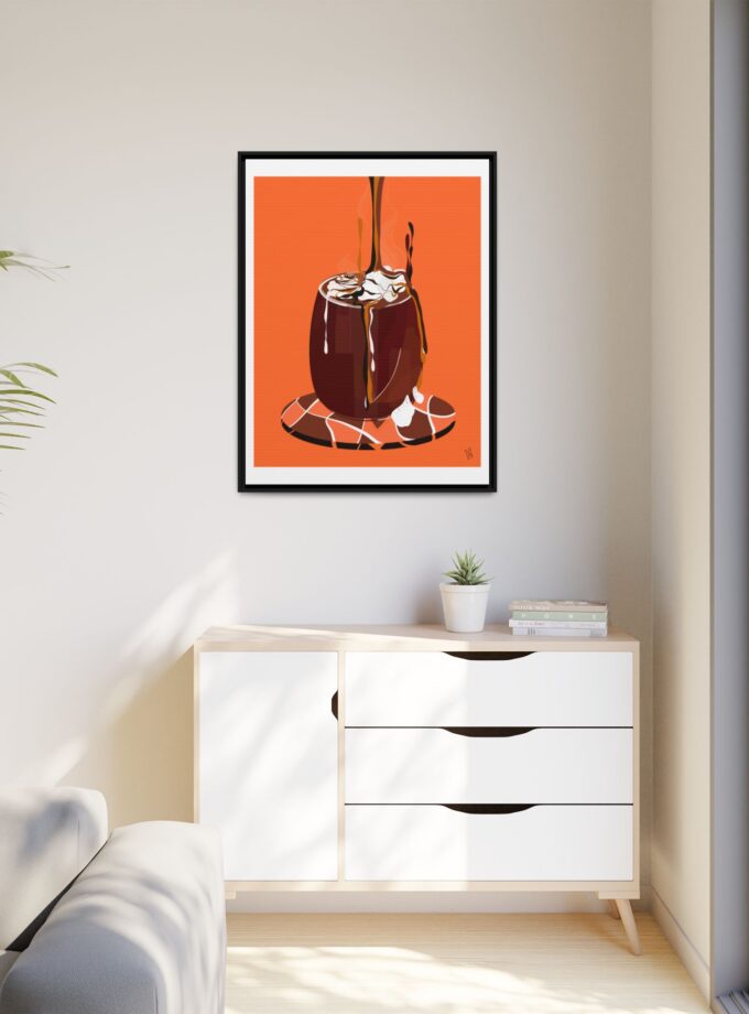 Hot Chocolate Canvas, Framed