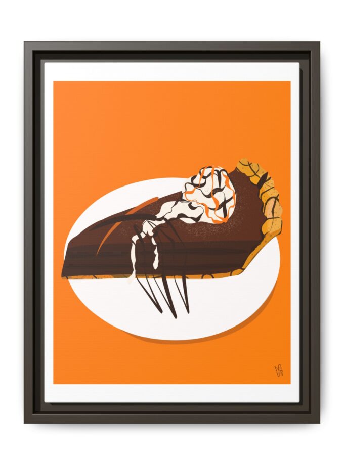 Chocolate Pie Canvas, Framed