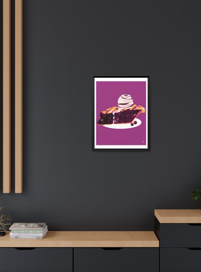 Blueberry Pie Canvas, Framed