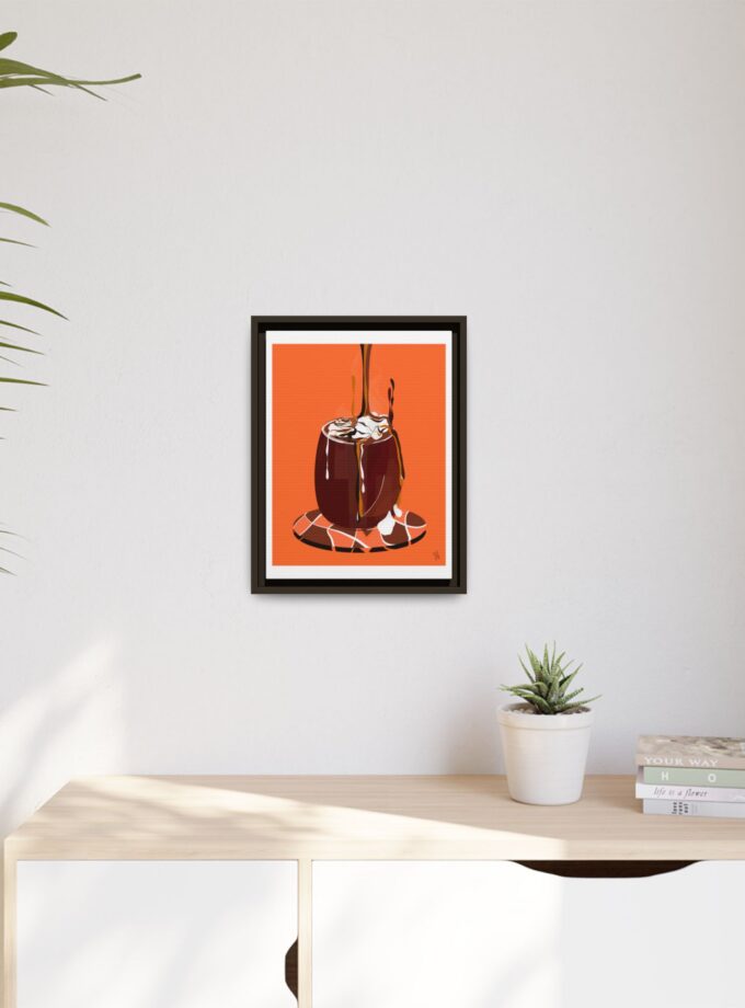 Hot Chocolate Canvas, Framed