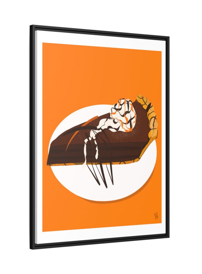 Chocolate Pie Canvas, Framed