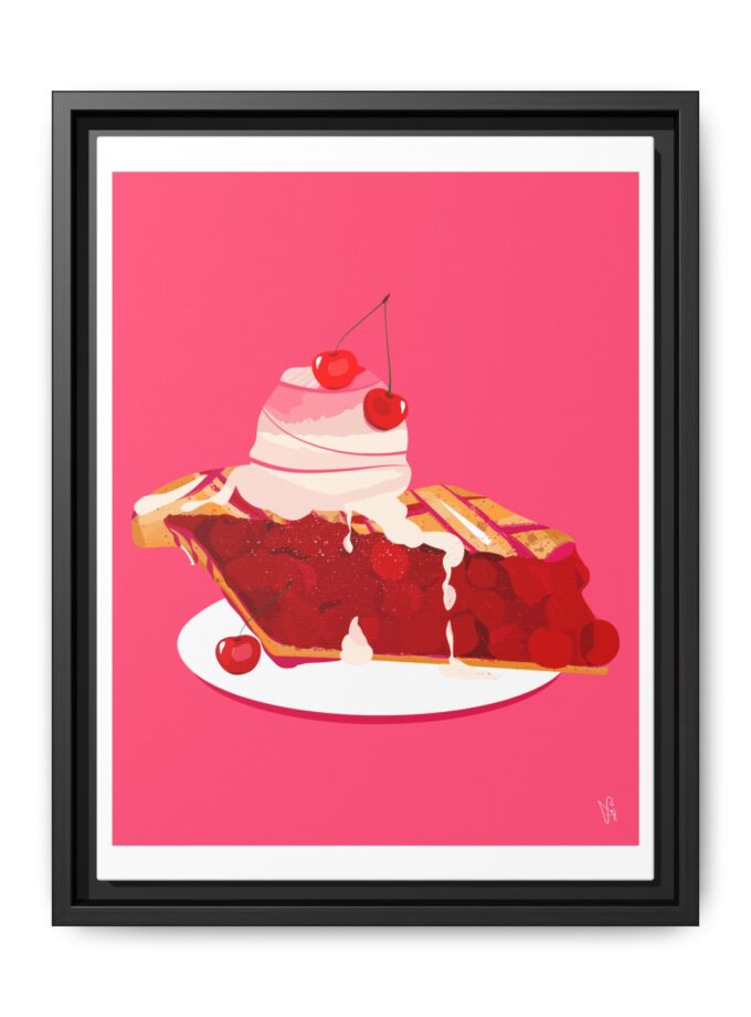 Cherry Pie Canvas, Framed