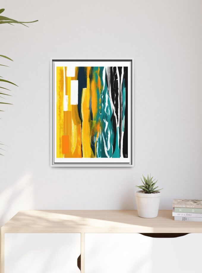 Midnight Swim Canvas, Framed