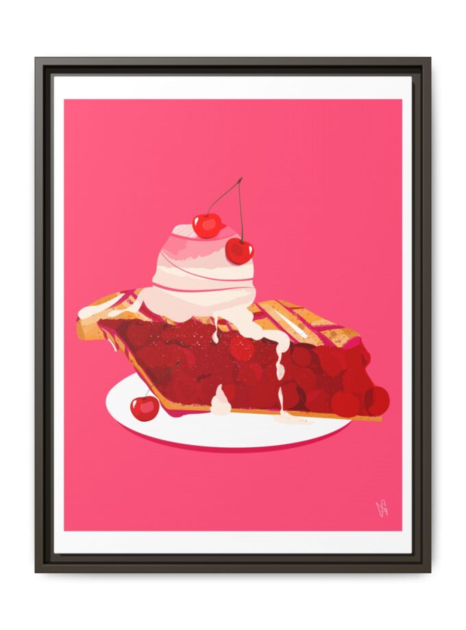 Cherry Pie Canvas, Framed