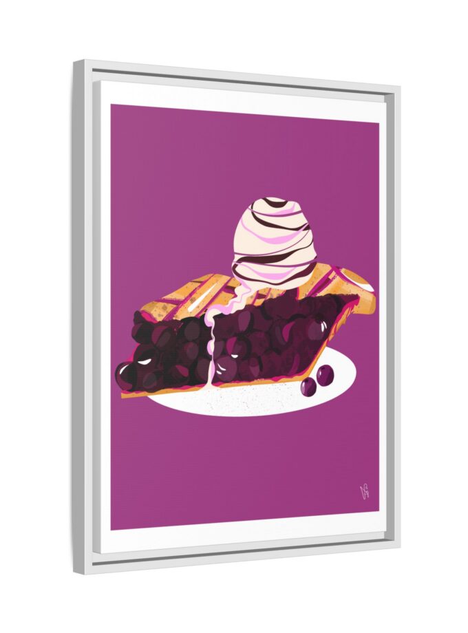Blueberry Pie Canvas, Framed