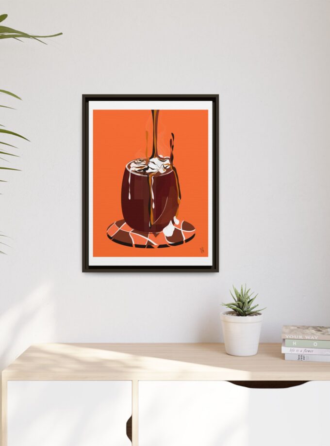 Hot Chocolate Canvas, Framed