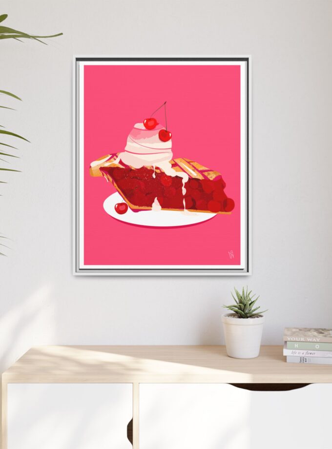 Cherry Pie Canvas, Framed