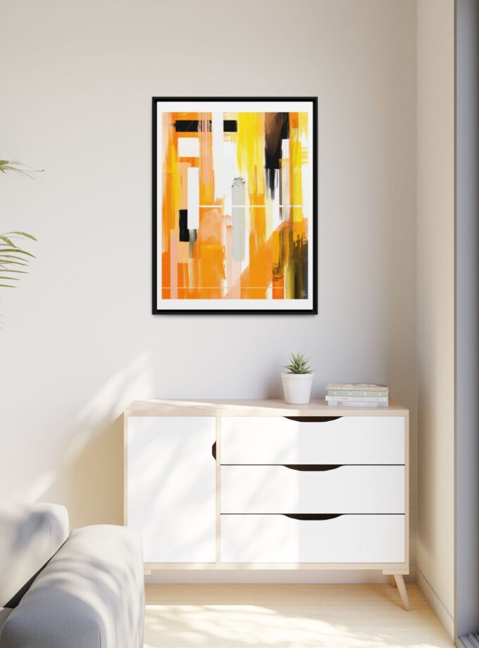 Liquid Gold Canvas, Framed
