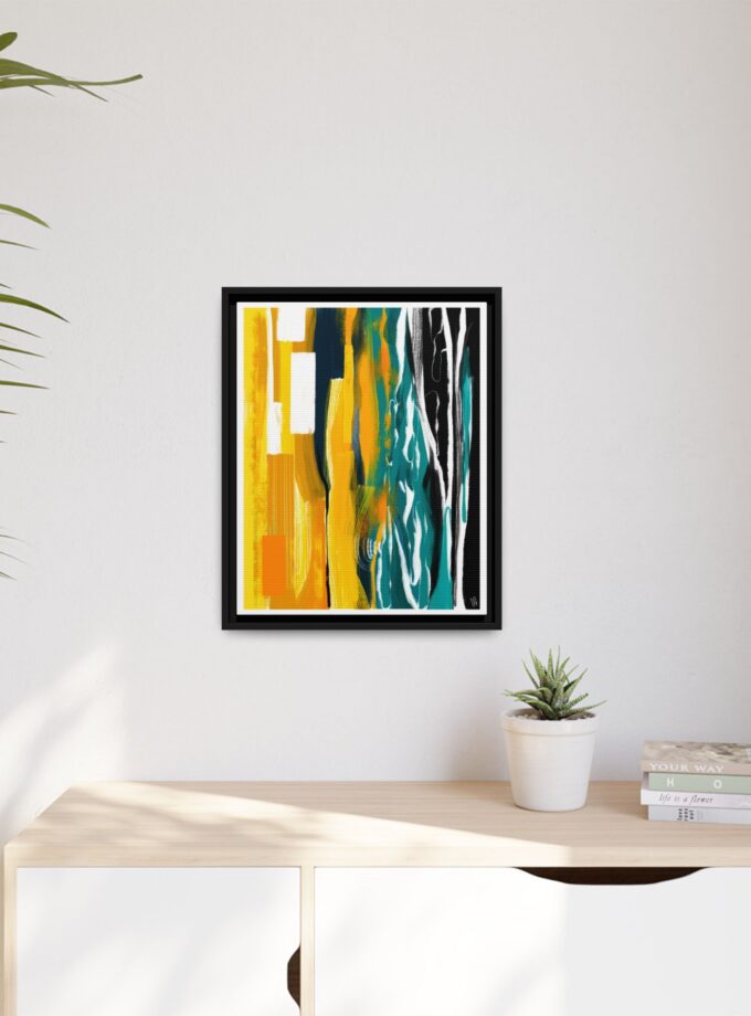 Midnight Swim Canvas, Framed