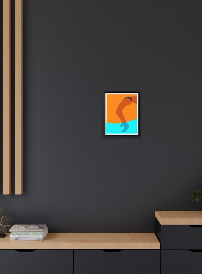 Pool Bridge Canvas, Framed