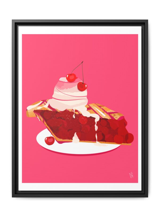 Cherry Pie Canvas, Framed