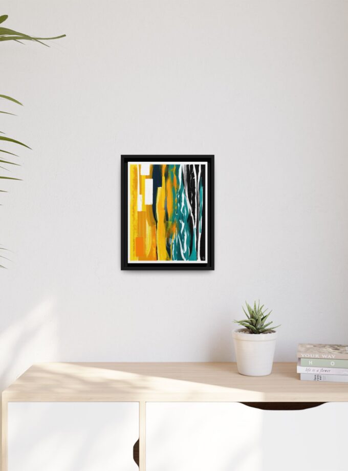 Midnight Swim Canvas, Framed