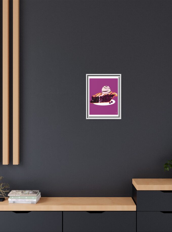 Blueberry Pie Canvas, Framed