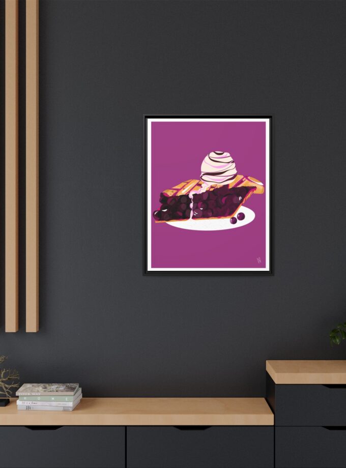 Blueberry Pie Canvas, Framed