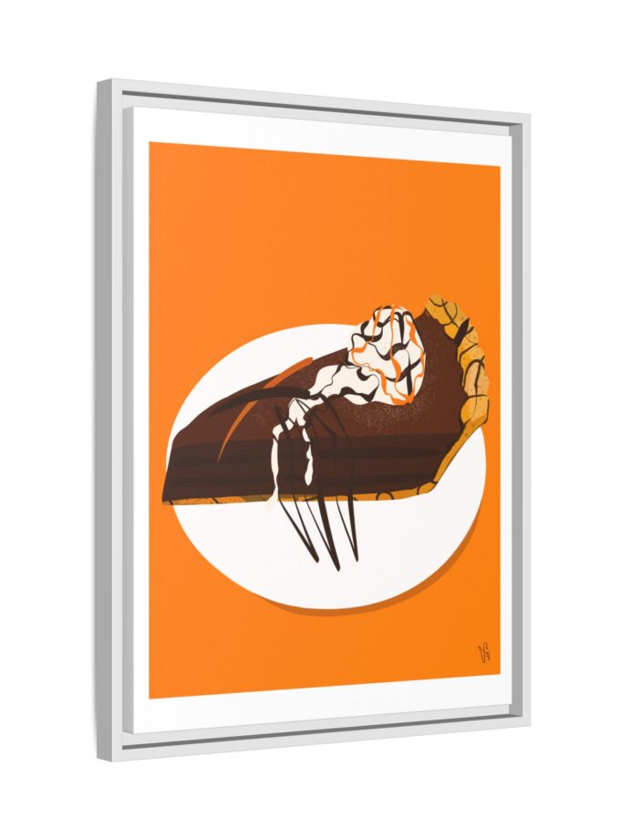 Chocolate Pie Canvas, Framed
