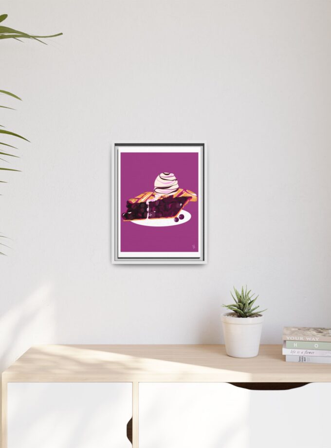 Blueberry Pie Canvas, Framed