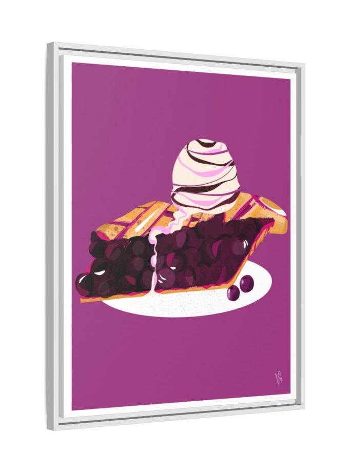 Blueberry Pie Canvas, Framed