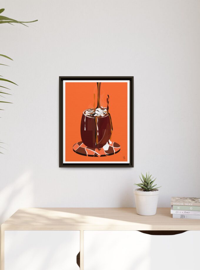 Hot Chocolate Canvas, Framed