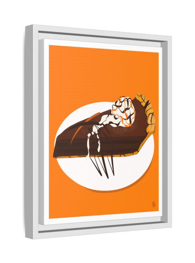 Chocolate Pie Canvas, Framed