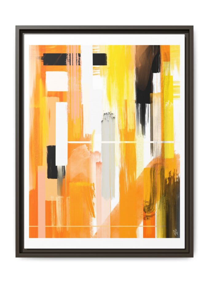 Liquid Gold Canvas, Framed