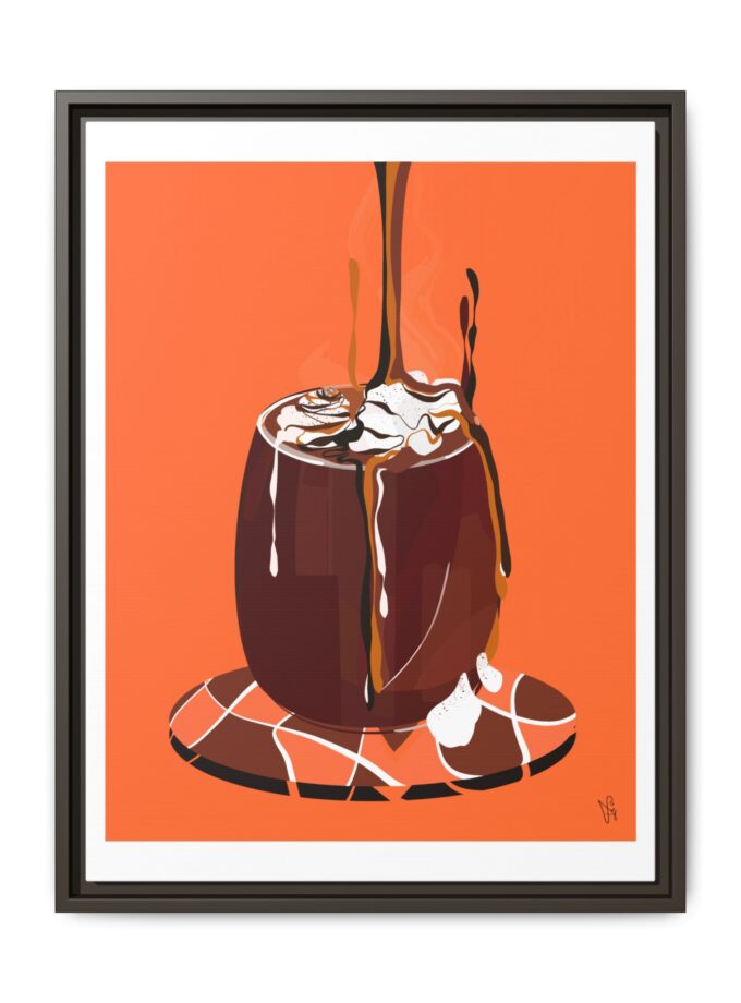 Hot Chocolate Canvas, Framed