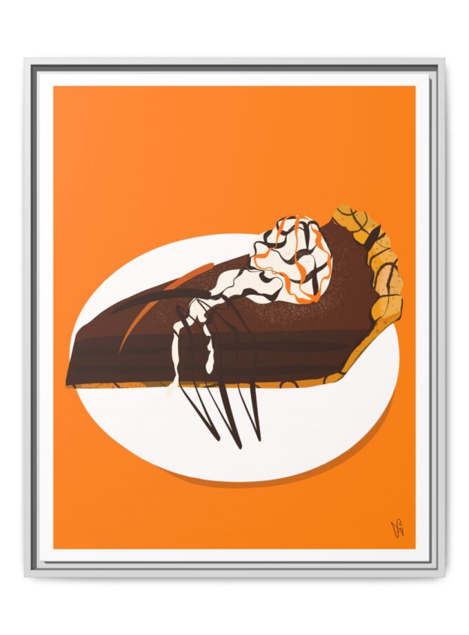 Chocolate Pie Canvas, Framed