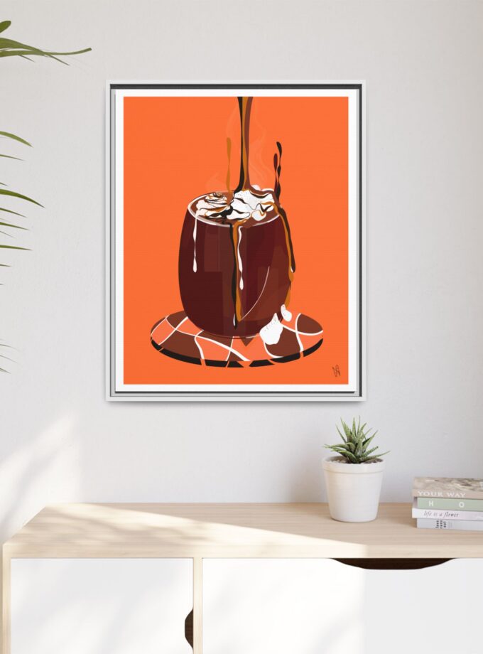 Hot Chocolate Canvas, Framed