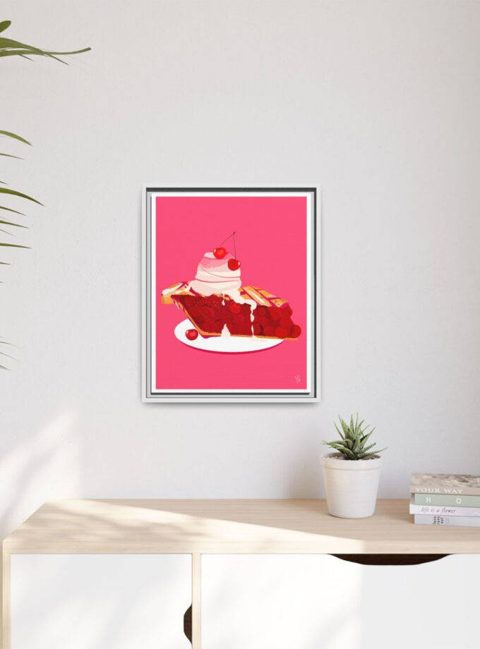 Cherry Pie Canvas, Framed