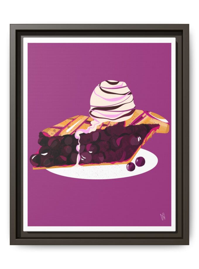Blueberry Pie Canvas, Framed