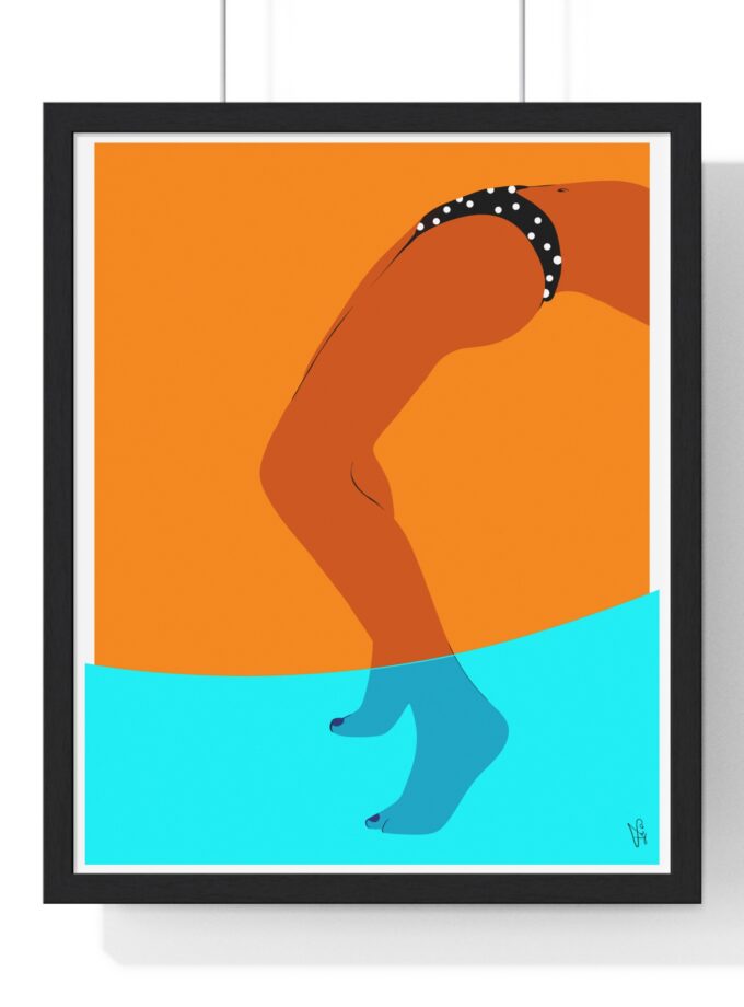 Pool Bridge Poster, Framed