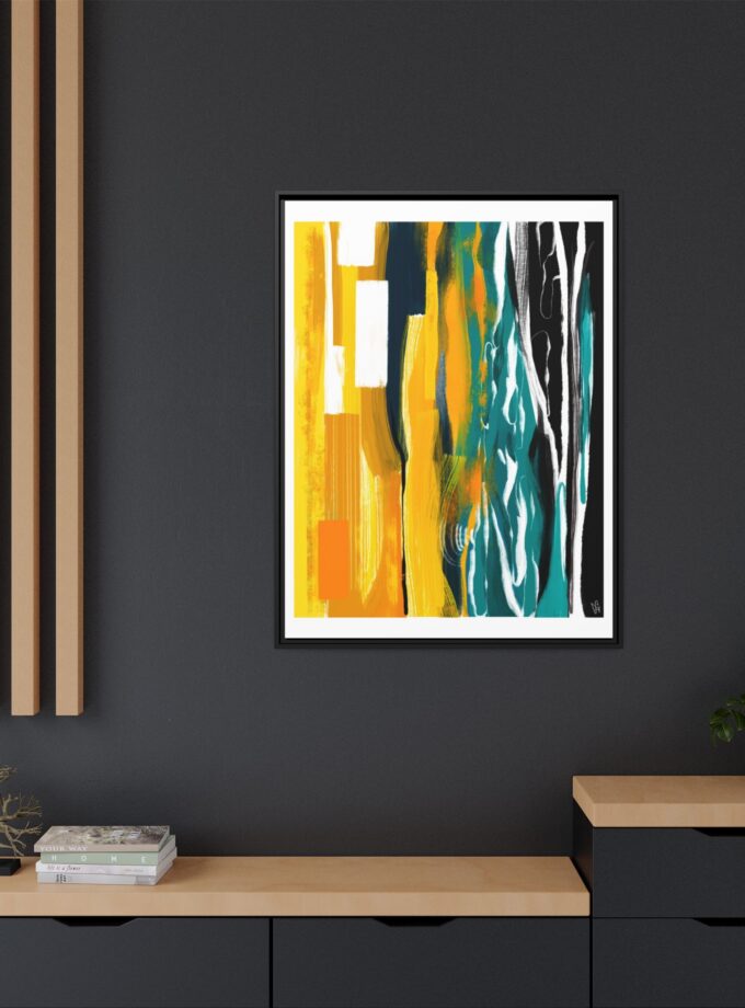 Midnight Swim Canvas, Framed