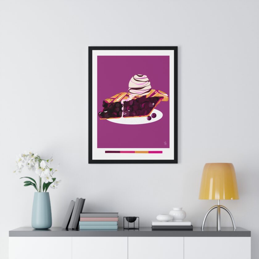 Blueberry Pie Poster, Framed - Image 8