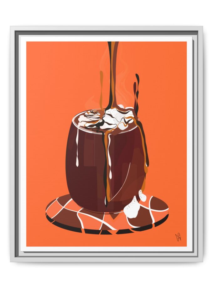 Hot Chocolate Canvas, Framed