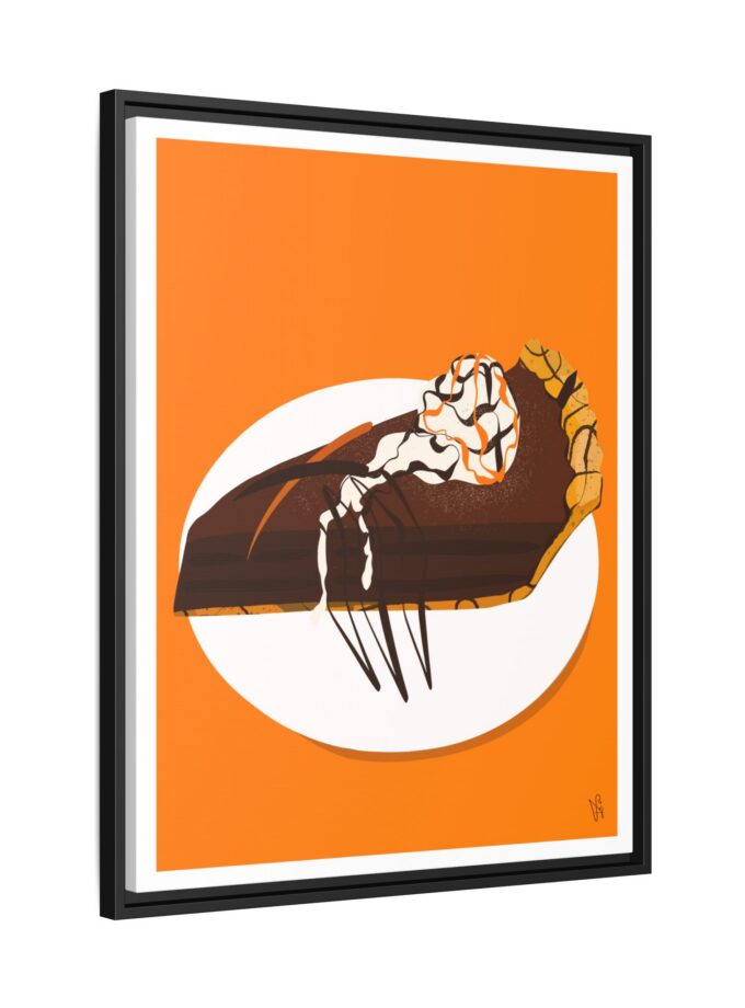 Chocolate Pie Canvas, Framed