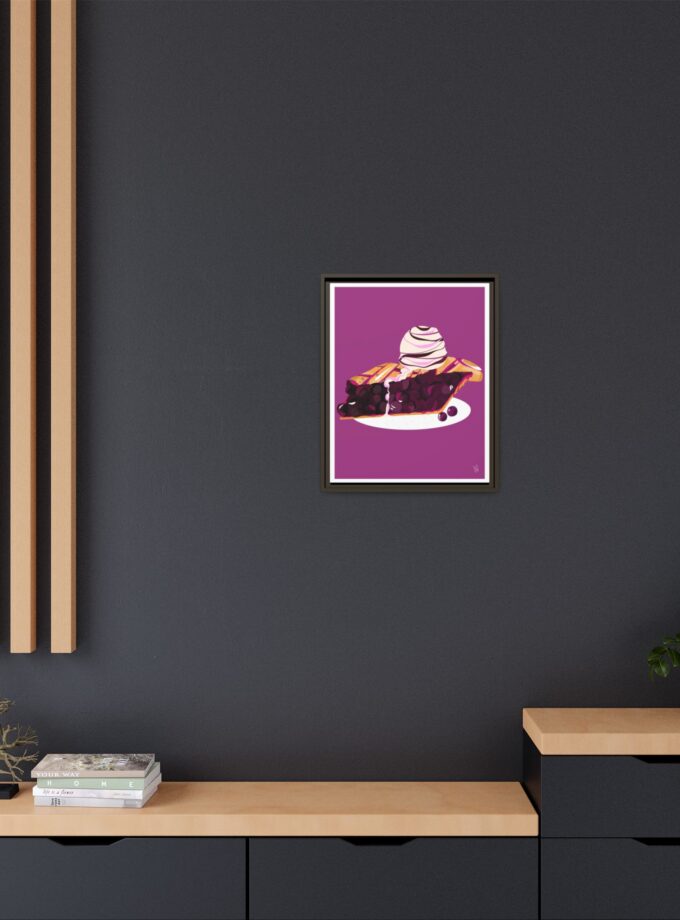 Blueberry Pie Canvas, Framed