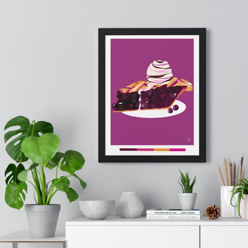 Blueberry Pie Poster, Framed - Image 2