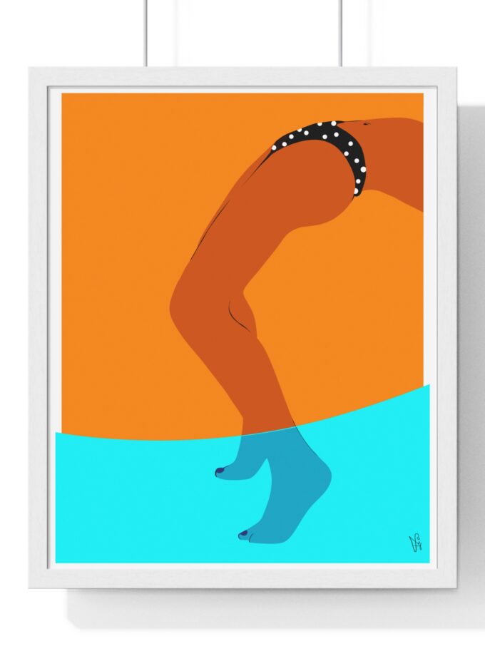 Pool Bridge Poster, Framed