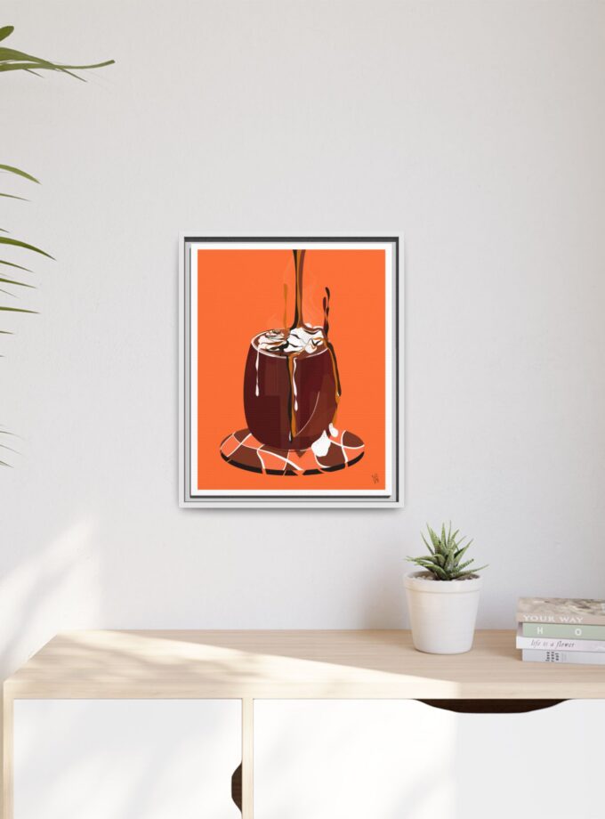 Hot Chocolate Canvas, Framed