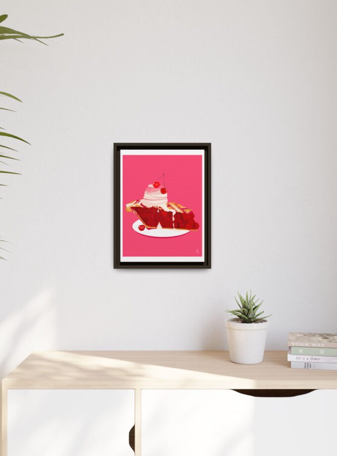 Cherry Pie Canvas, Framed