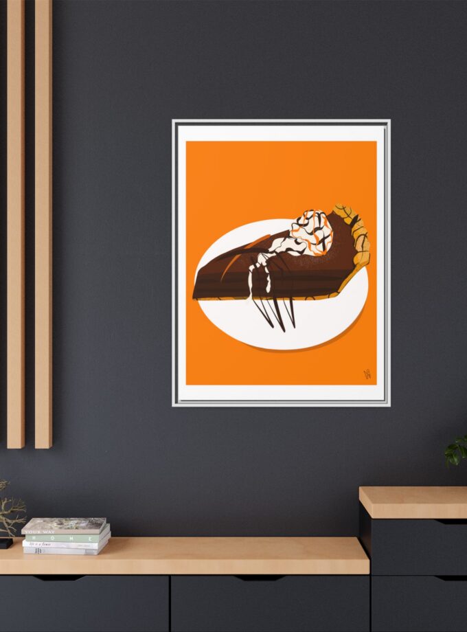 Chocolate Pie Canvas, Framed