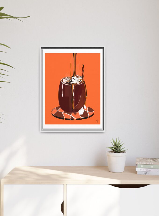 Hot Chocolate Canvas, Framed