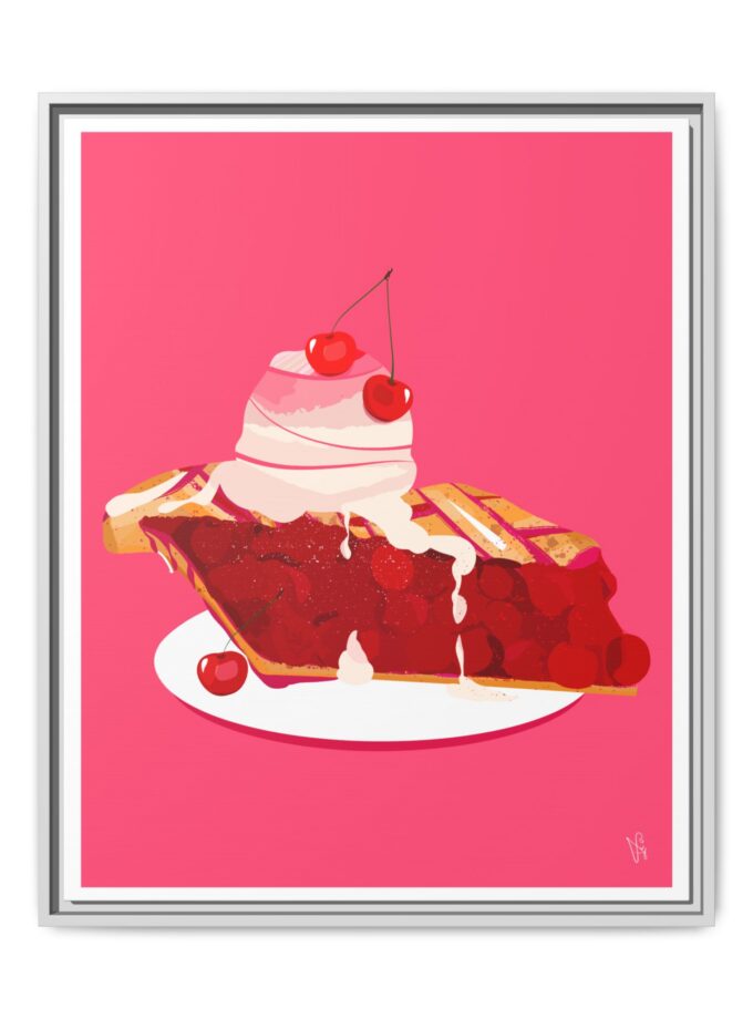 Cherry Pie Canvas, Framed