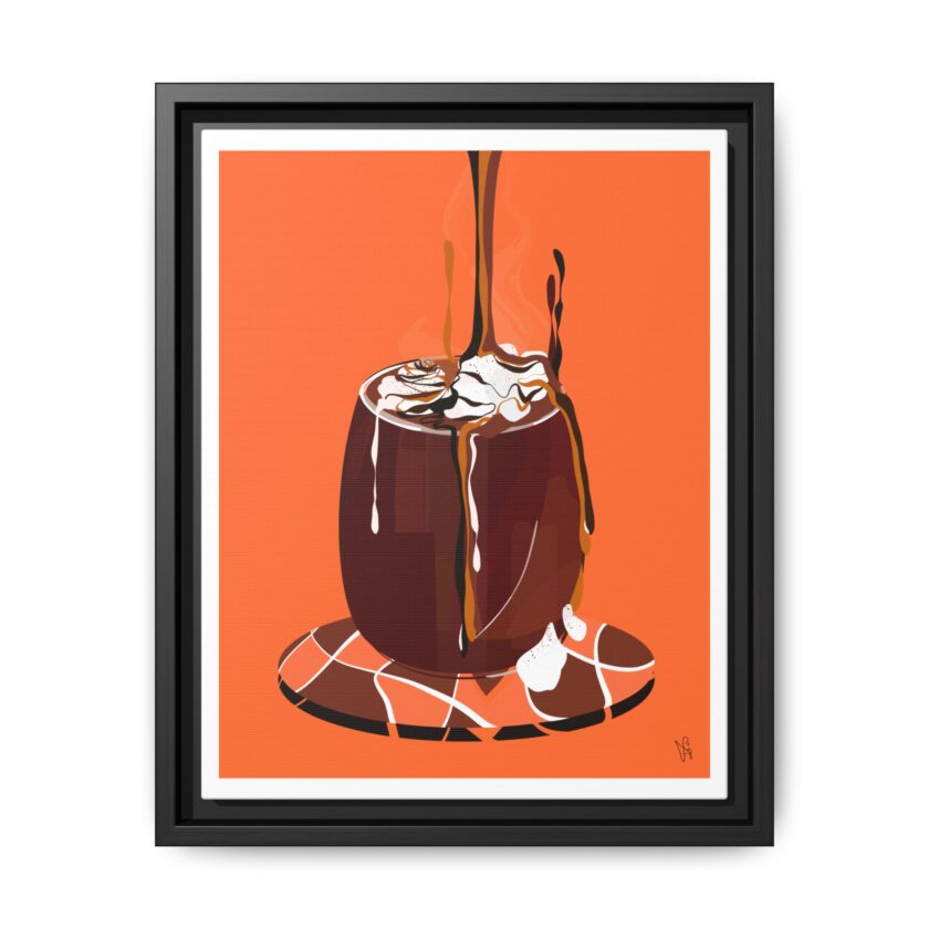 Hot Chocolate Canvas, Framed