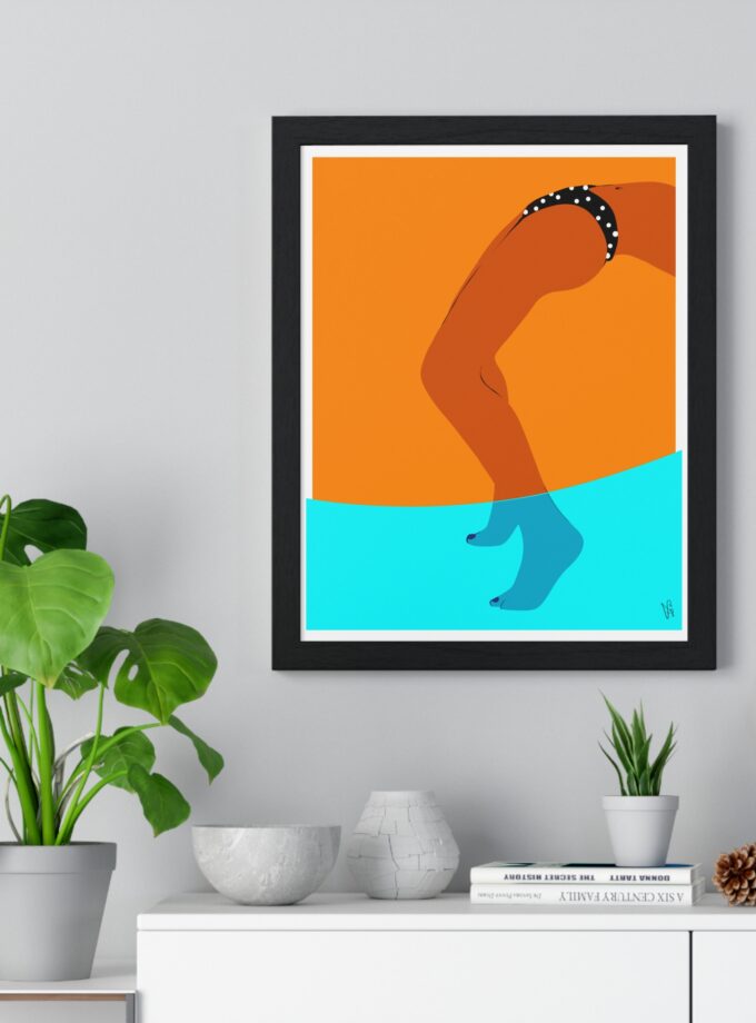 Pool Bridge Poster, Framed
