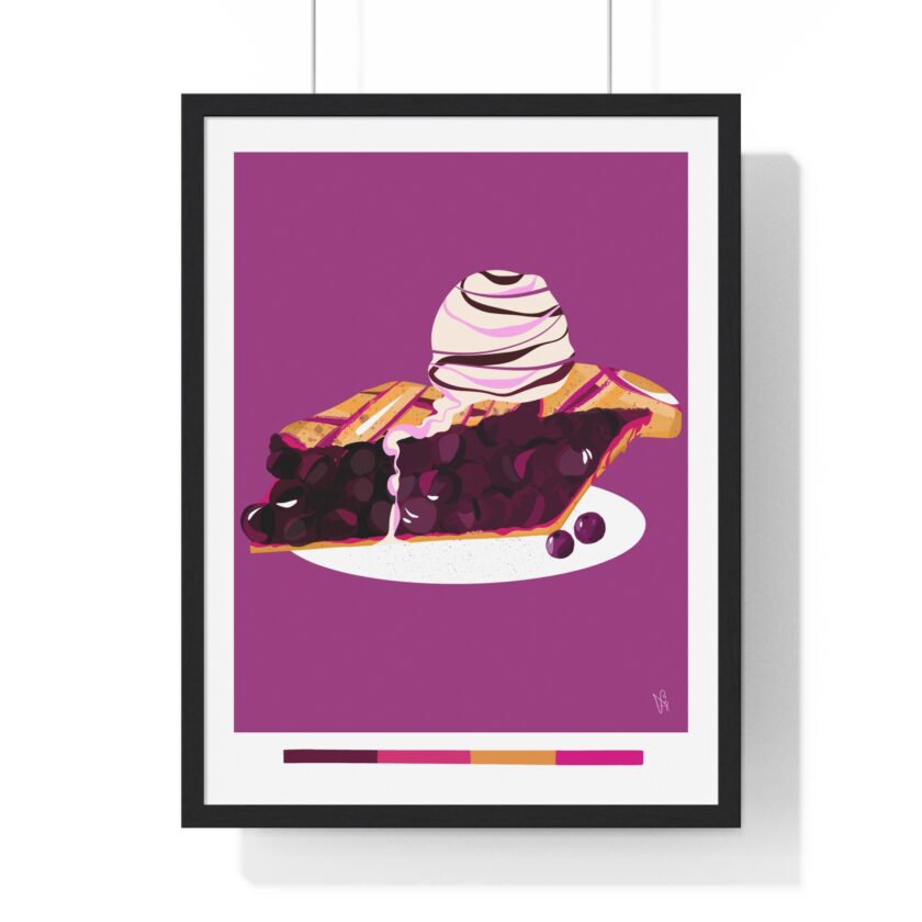 Blueberry Pie Poster, Framed - Image 7