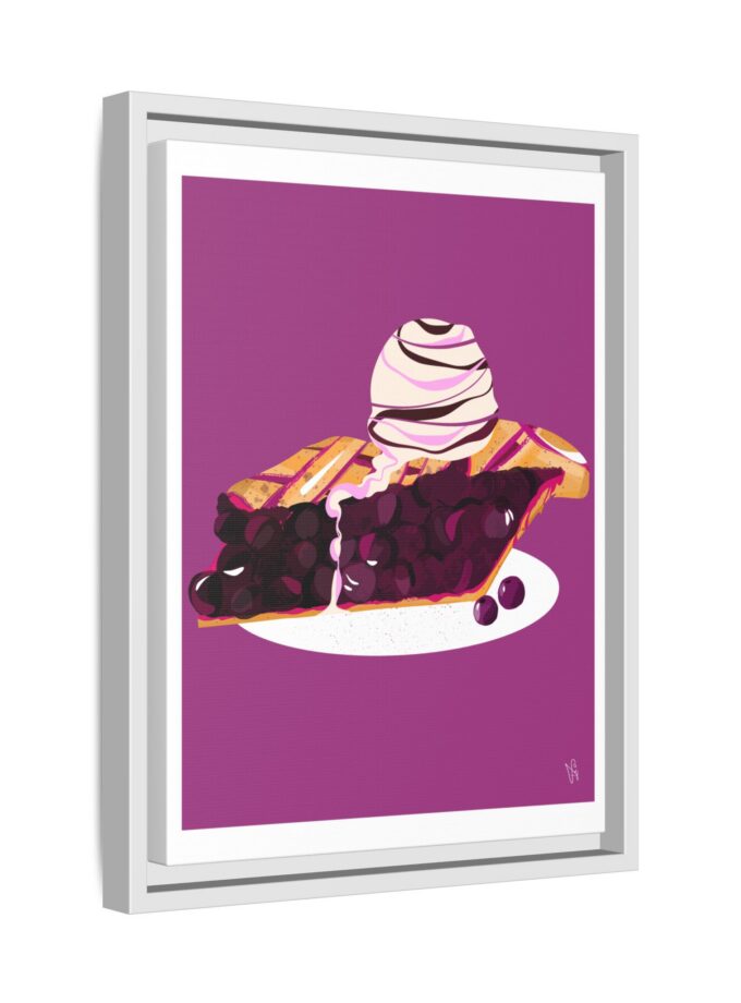 Blueberry Pie Canvas, Framed