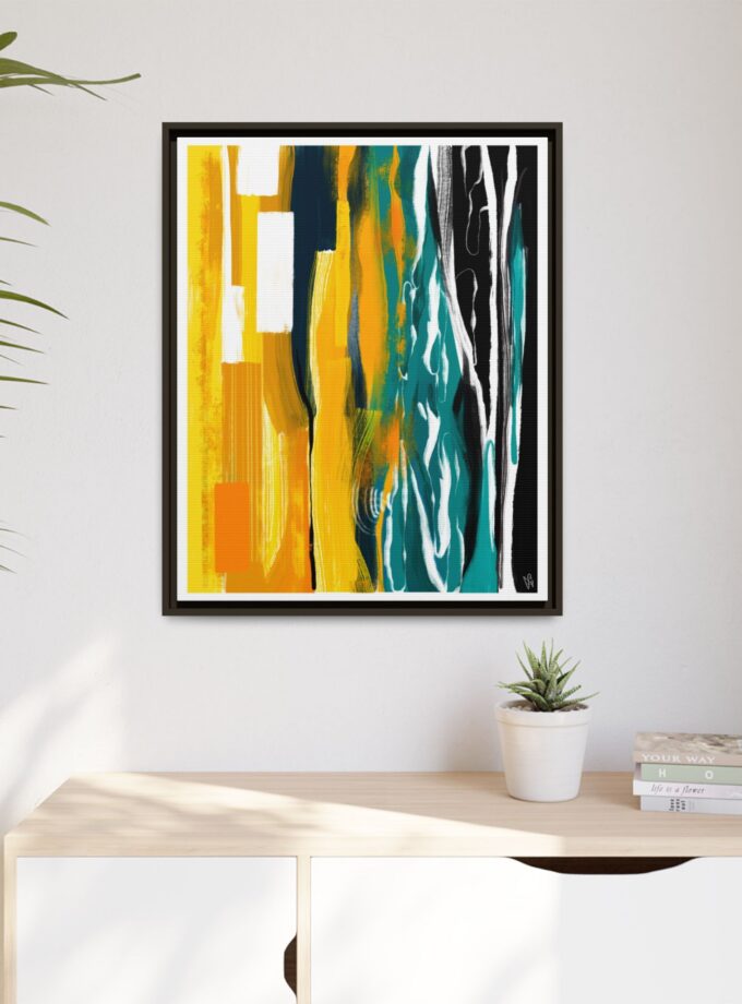 Midnight Swim Canvas, Framed