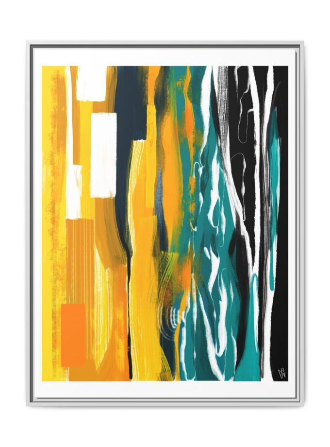 Midnight Swim Canvas, Framed