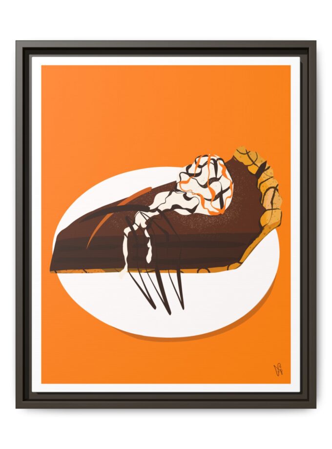 Chocolate Pie Canvas, Framed