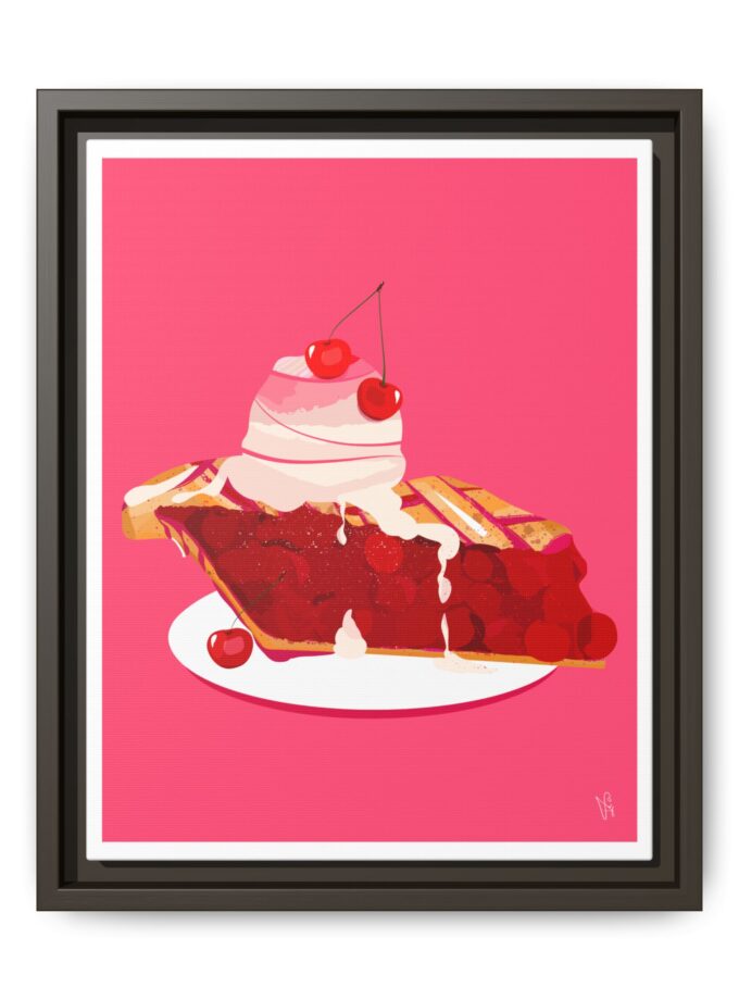 Cherry Pie Canvas, Framed